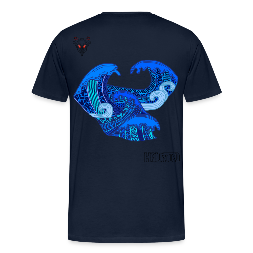 Man T-Shirt Waves Dark - Navy