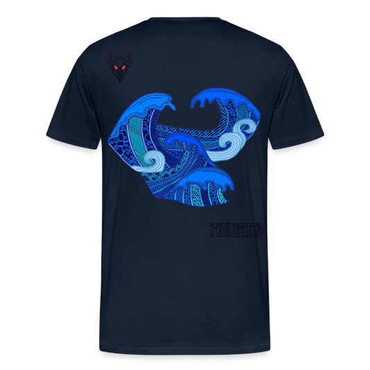 Man T-Shirt Waves Dark - Navy