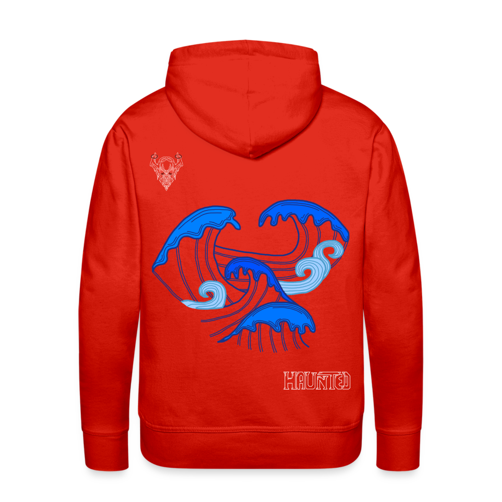Men Hoodie Waves clean Light - Rot