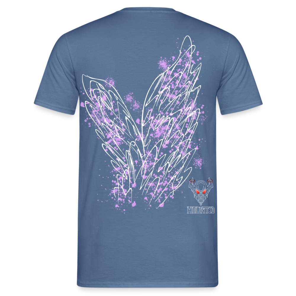Men T-Shirt Light Purple Wings - Taubenblau 