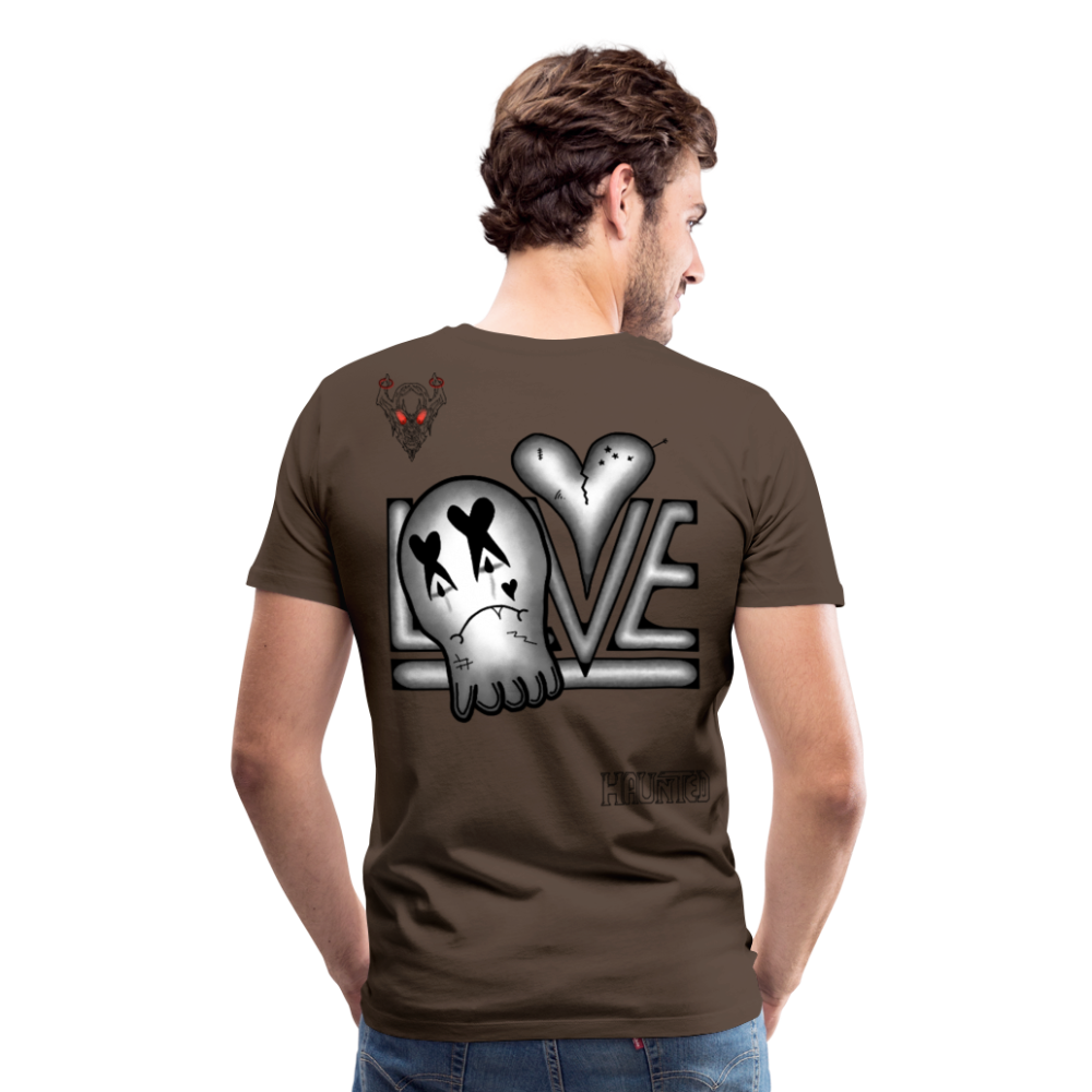Man T-Shirt LOVE - Edelbraun