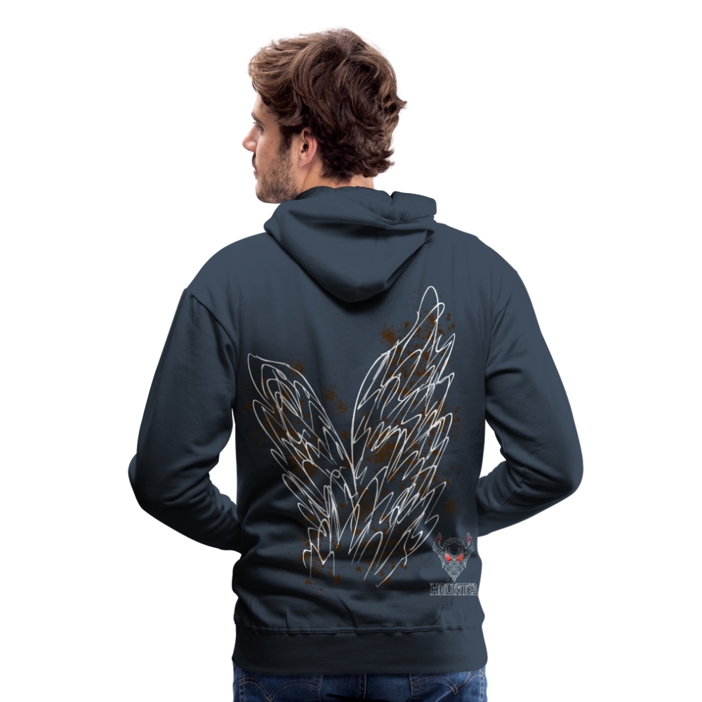 Men Hoodie Brown Wings - Navy