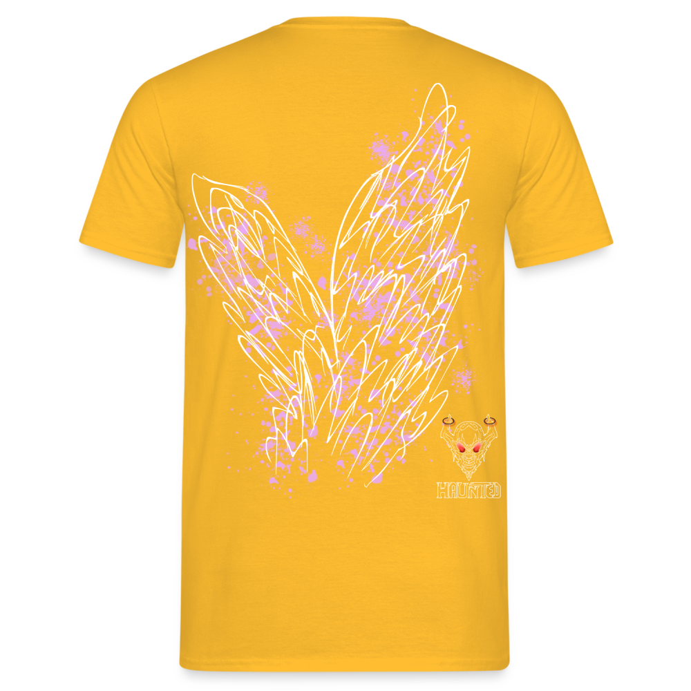 Men T-Shirt Light Purple Wings - Gelb