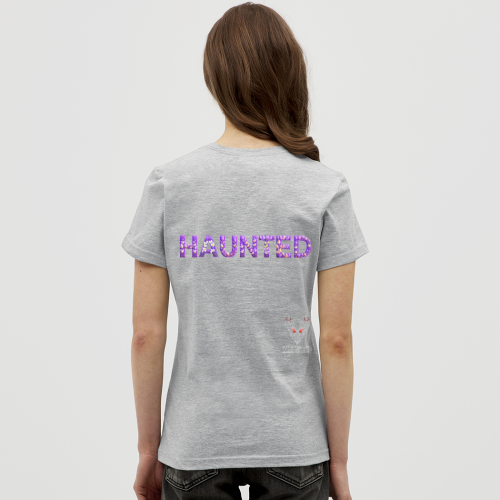 Women T-Shirt Lavender Bloom Essence - Grau meliert