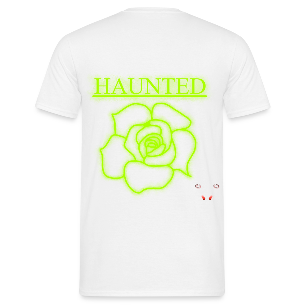 Men T-Shirt Poison Neon Rose - Weiß
