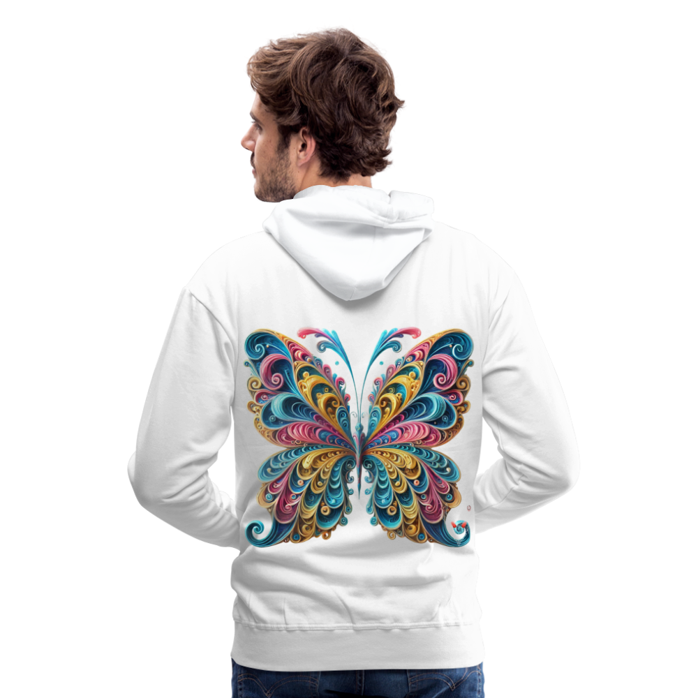 Men Hoodie Whimsical Butterfly Harmony - Weiß