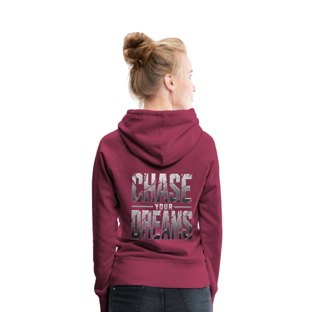 Women Hoodie Chase Your Dreams - Bordeaux