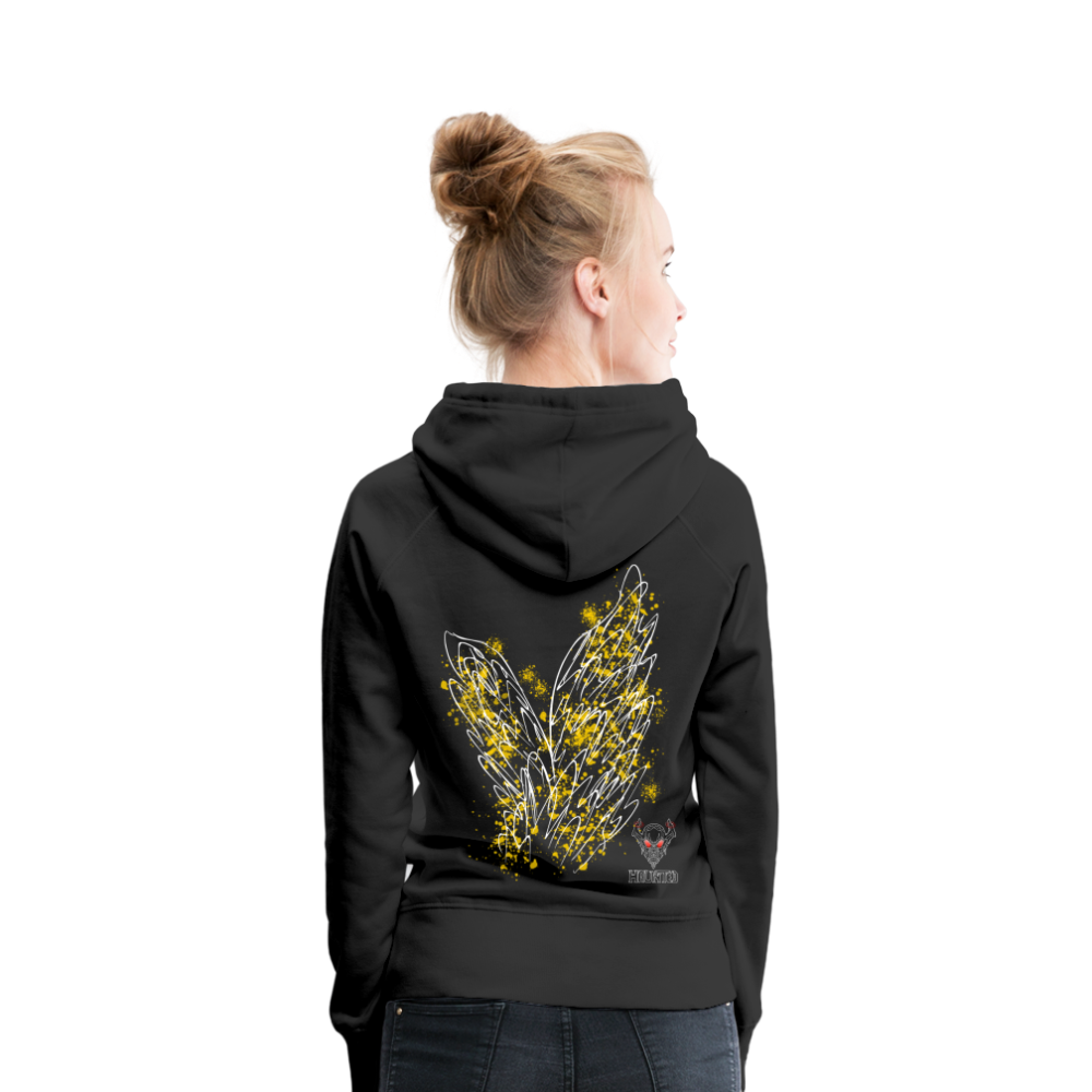Women Hoodie Yellow Wings - Schwarz