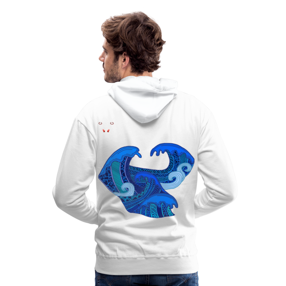 Men Hoodie Waves Light - Weiß