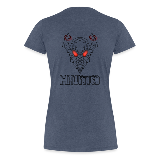 Women T-Shirt Deamon Black - Blau meliert