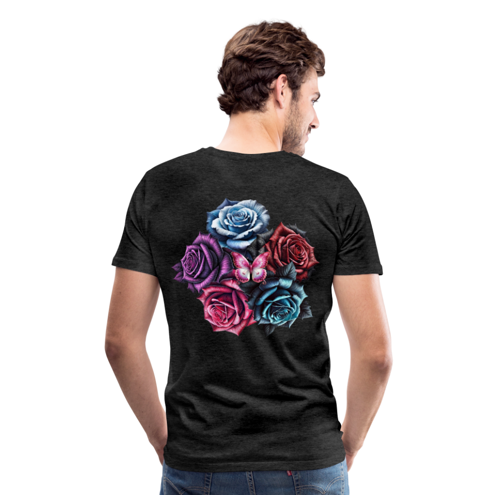 Men T-Shirt Rose Circle - Anthrazit