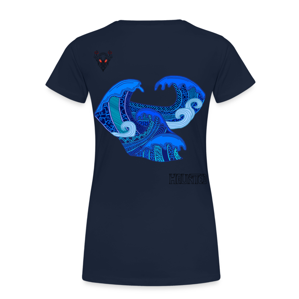 Woman T-Shirt Waves Dark - Navy