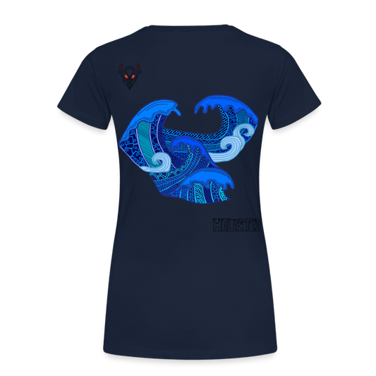 Woman T-Shirt Waves Dark - Navy