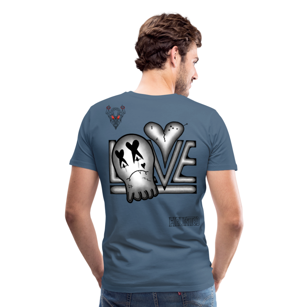 Man T-Shirt LOVE - Blaugrau