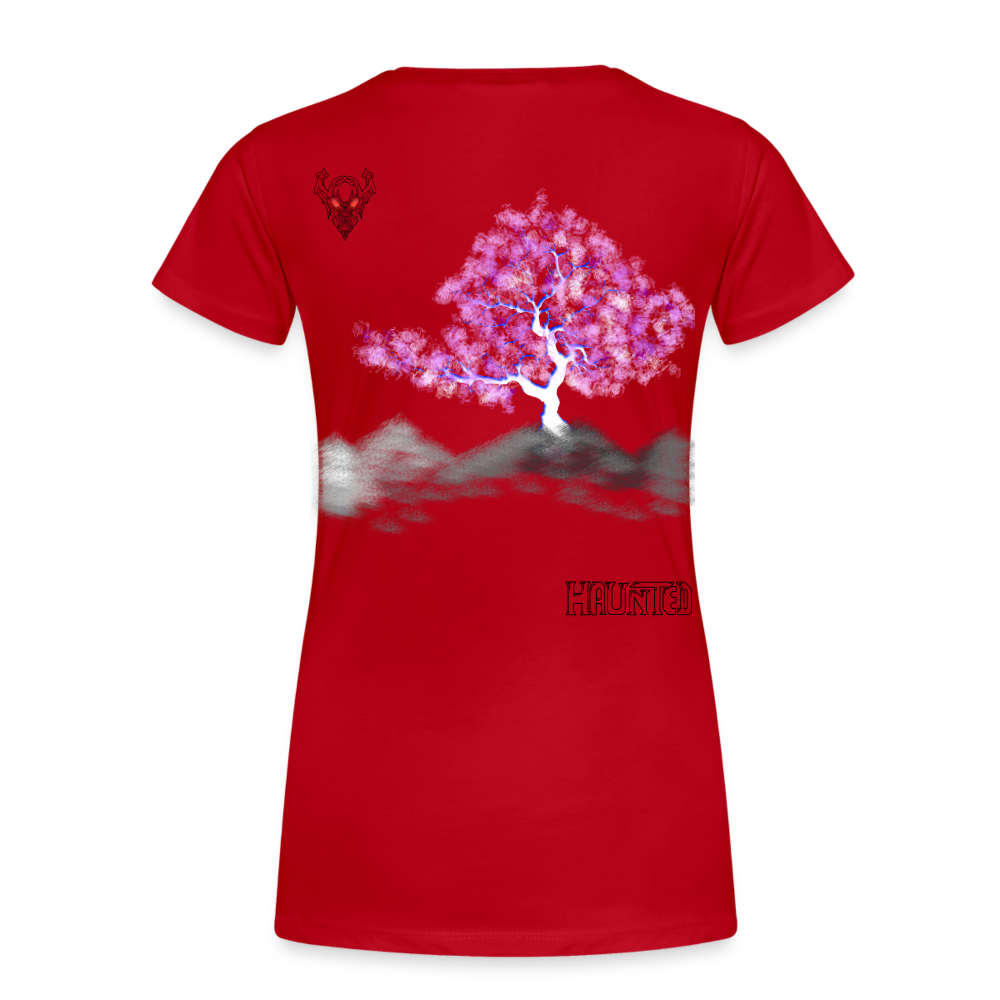 Woman T-Shirt Cherry Blossom - Rot