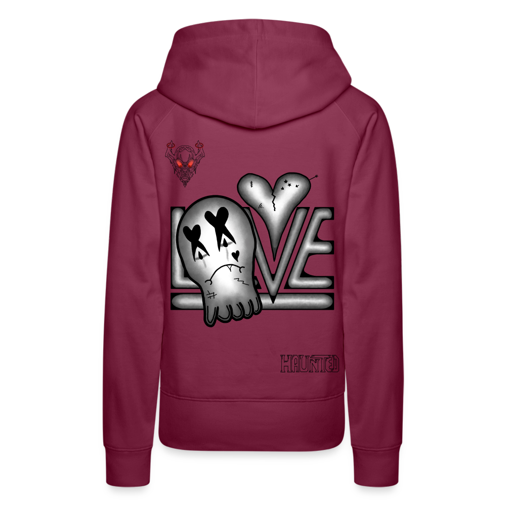 Woman Hoodie LOVE - Bordeaux