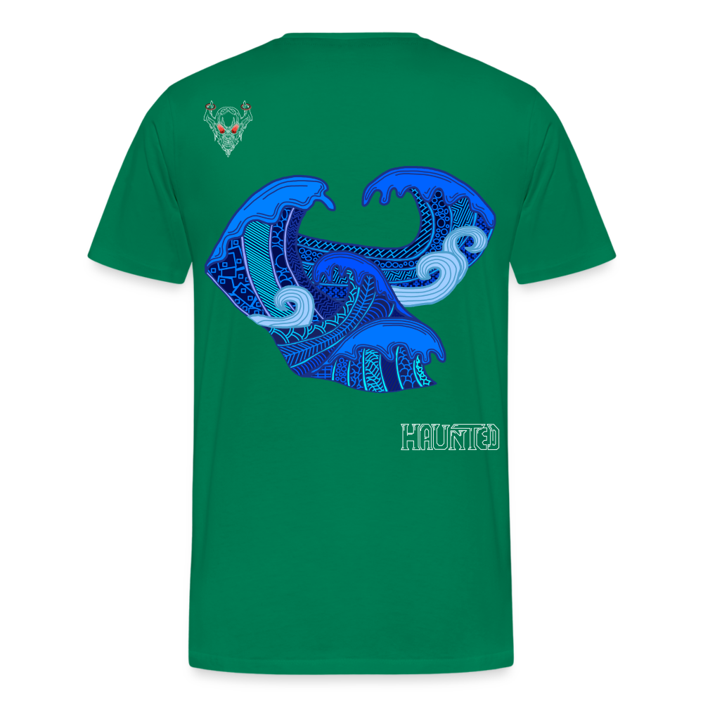 Man T-Shirt Waves Light - Kelly Green