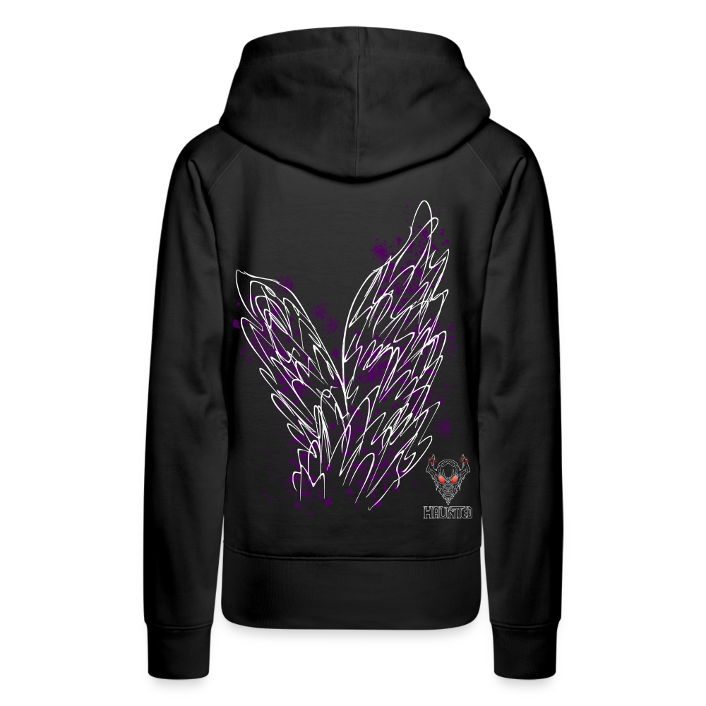 Women Hoodie Purple Wings - Schwarz