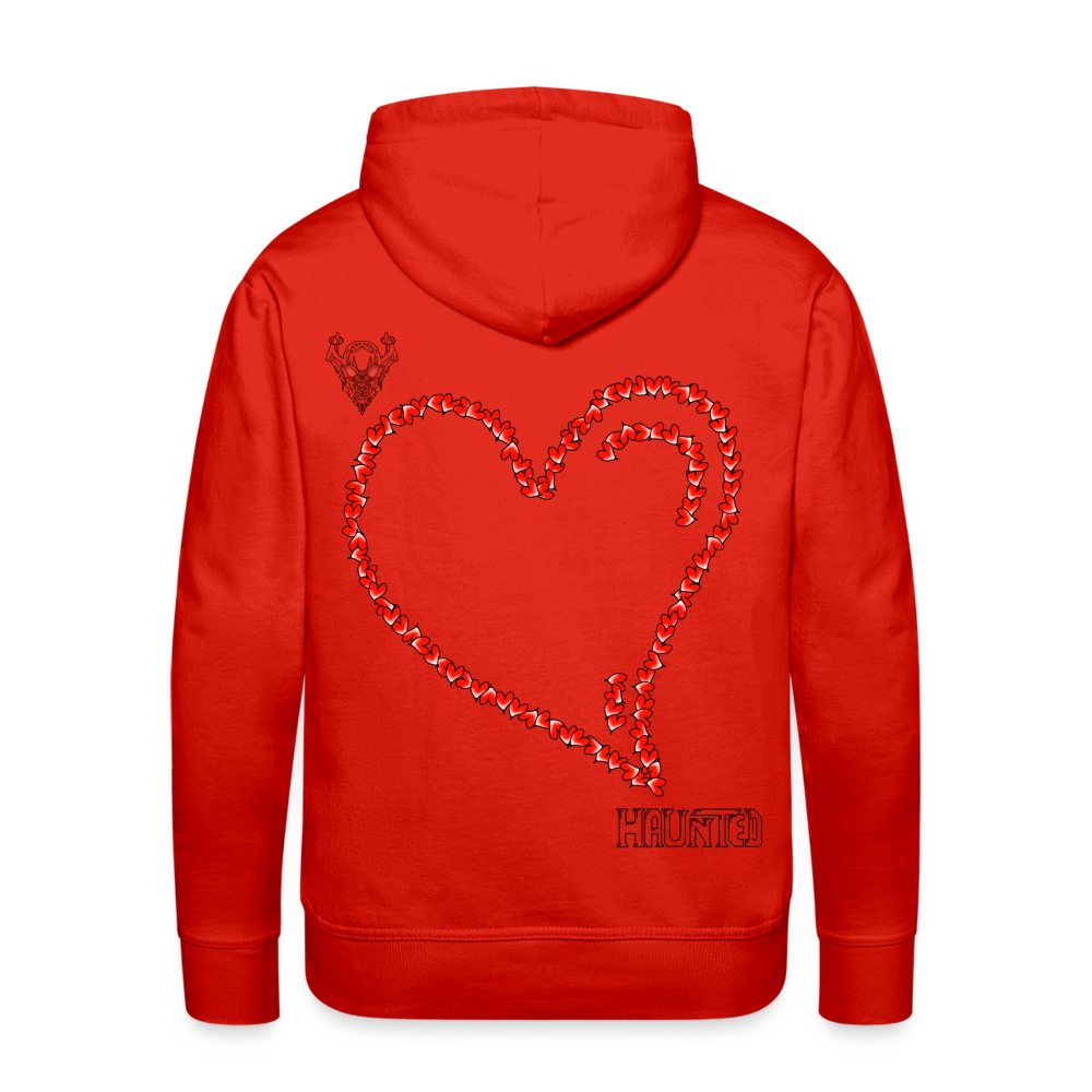 Man Hoodie Hearts Dark - Rot