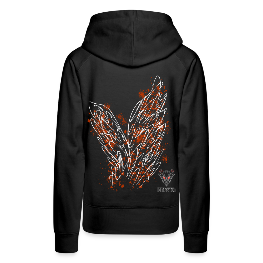 Women Hoodie Orange Wings - Schwarz