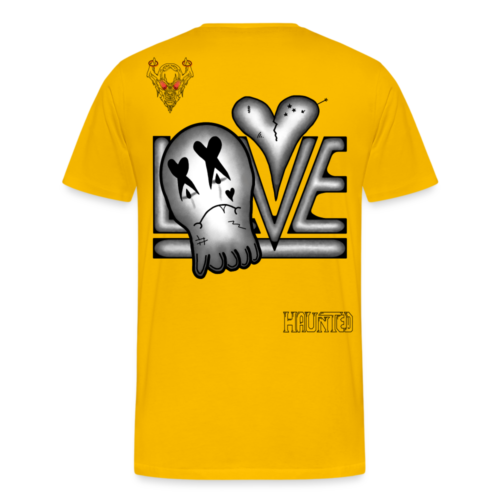 Man T-Shirt LOVE - Sonnengelb