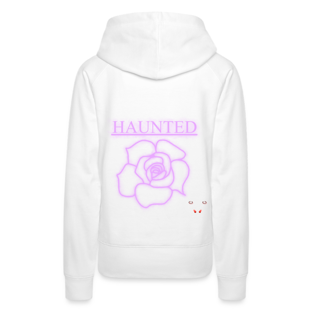 Women Hoodie Light Pink Neon Rose - Weiß