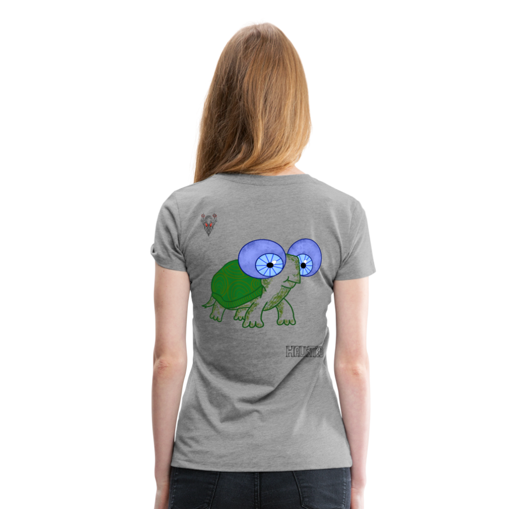 Woman T-Shirt Turtle - Grau meliert