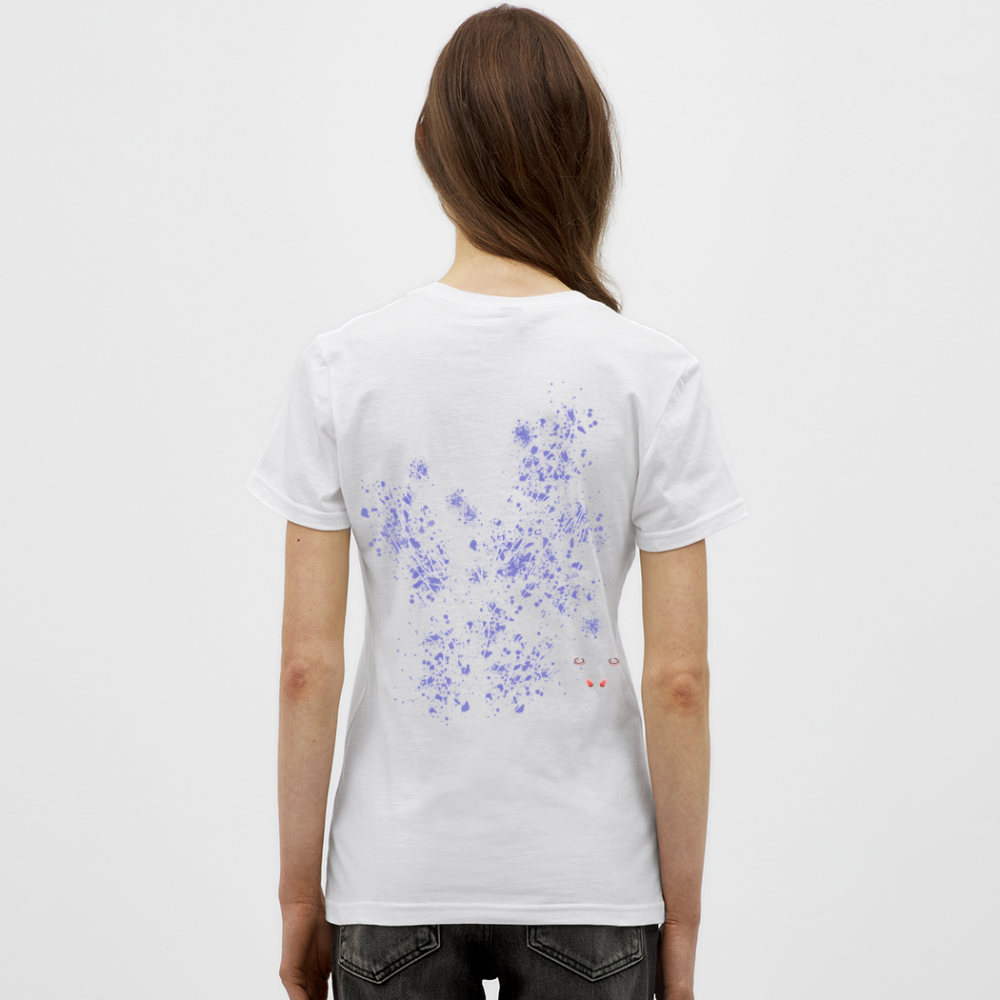Women T-Shirt Light Blue Wings - Weiß