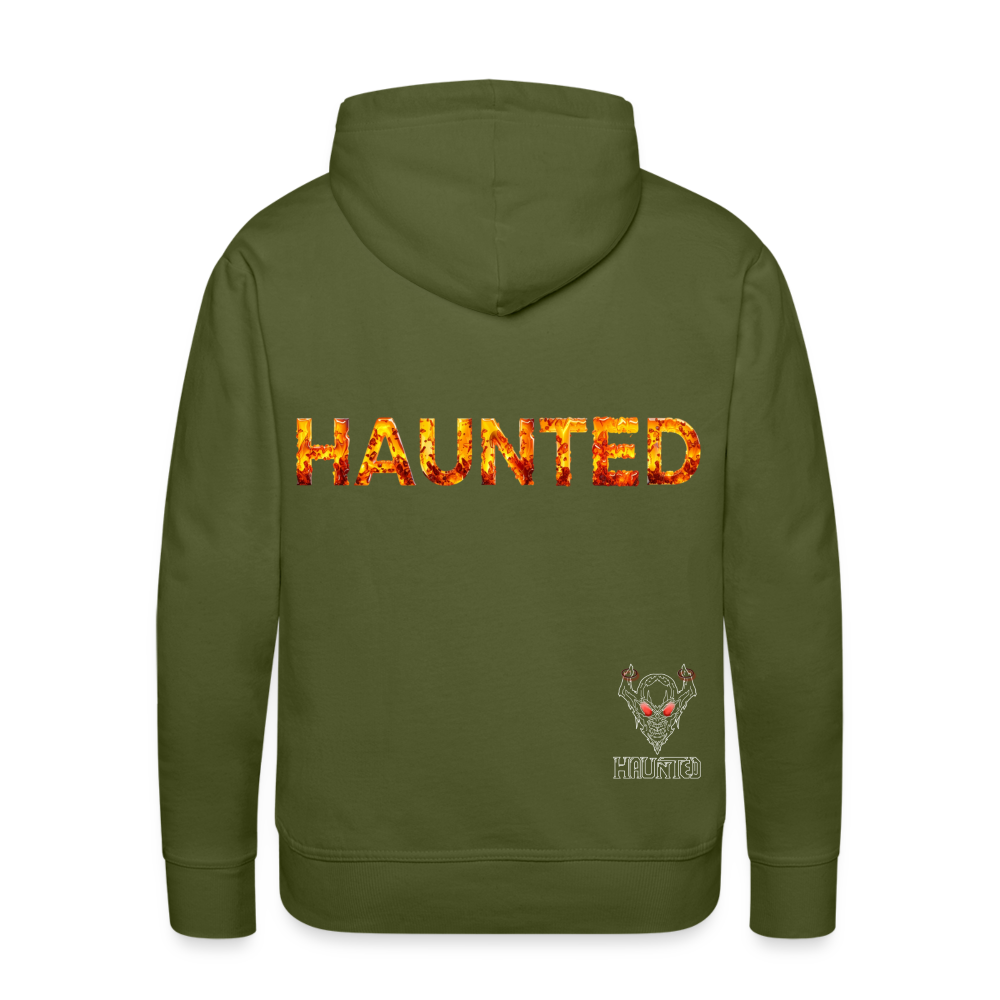 Men Hoodie Amber Flame Essence - Olivgrün