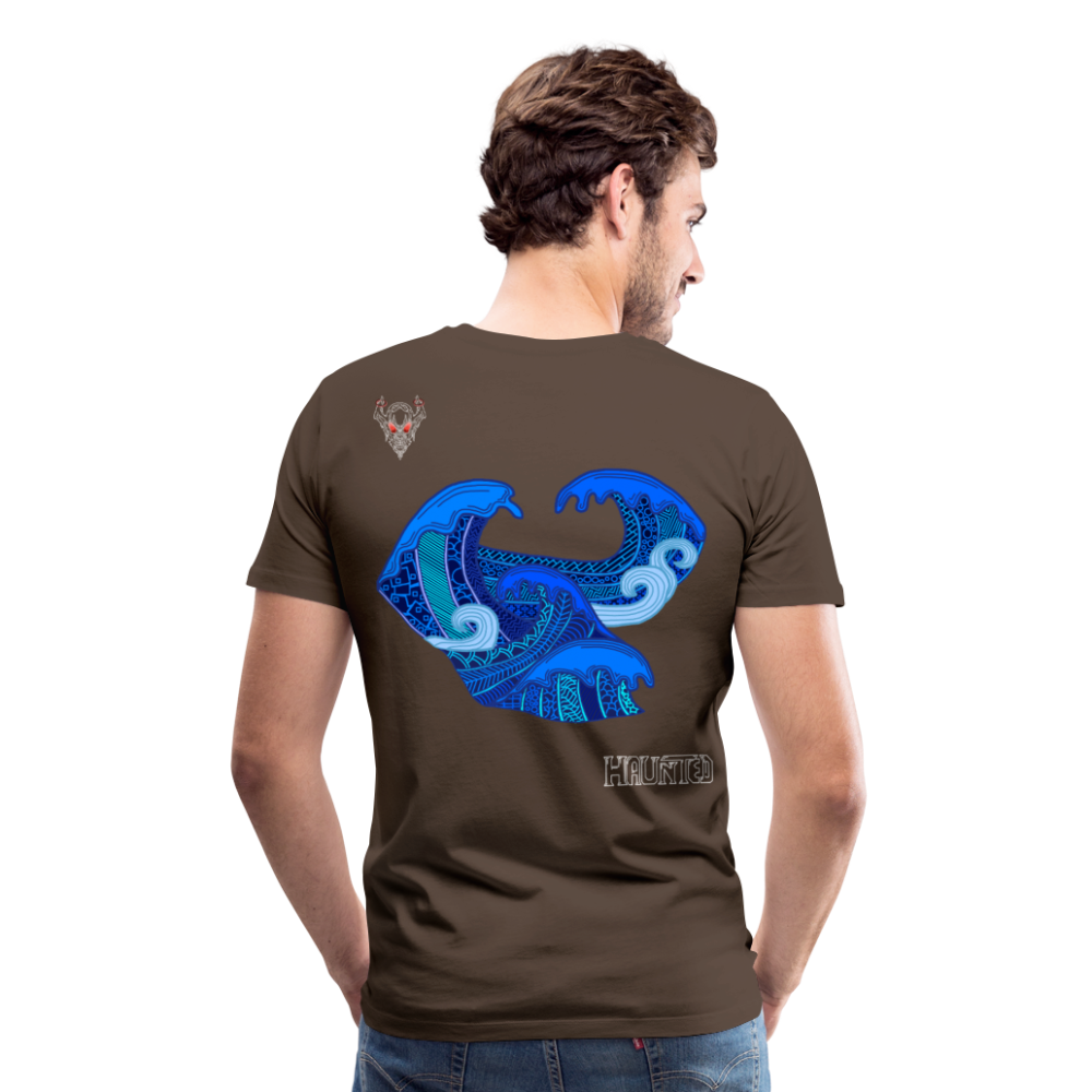 Man T-Shirt Waves Light - Edelbraun