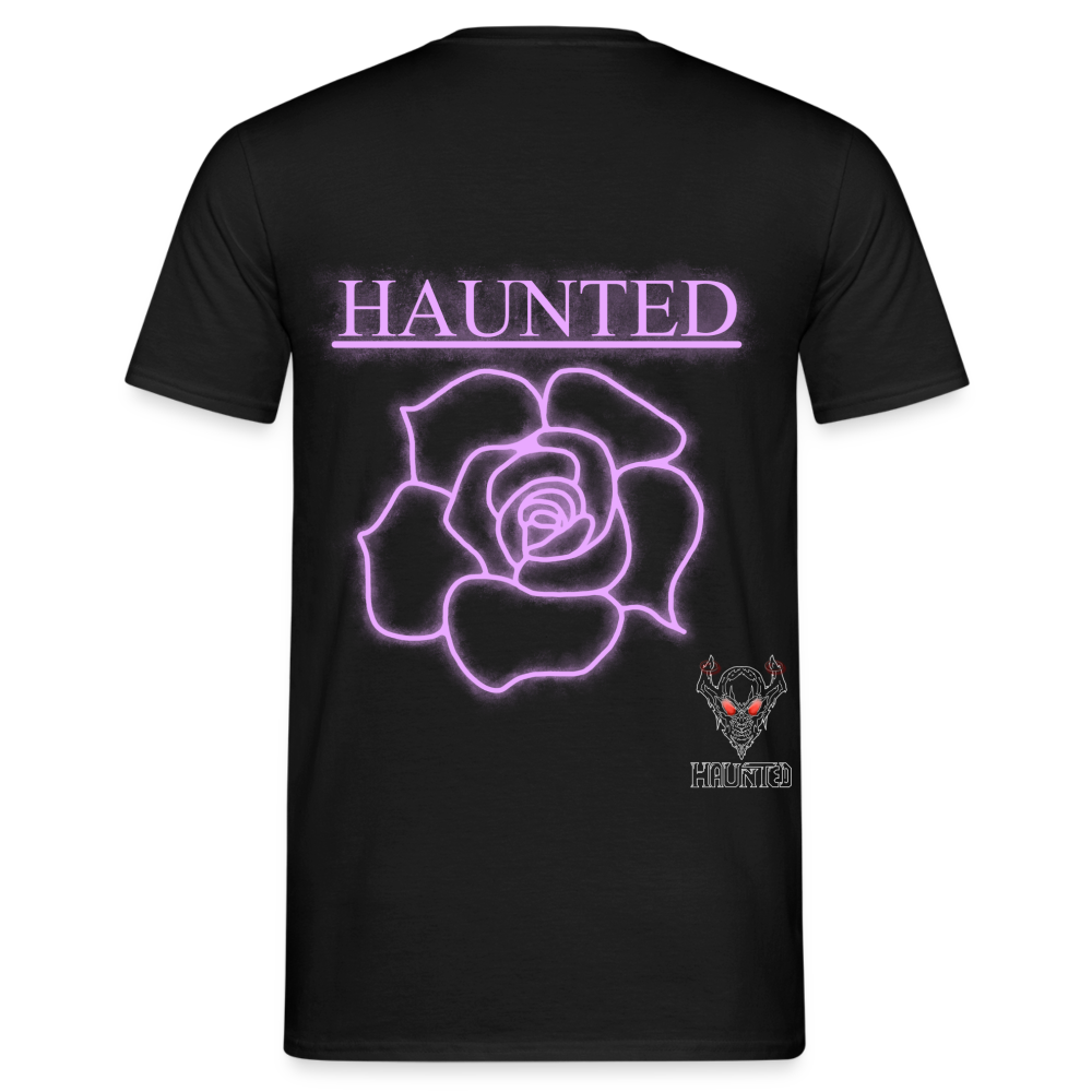 Men T-Shirt Light Pink Neon Rose - Schwarz