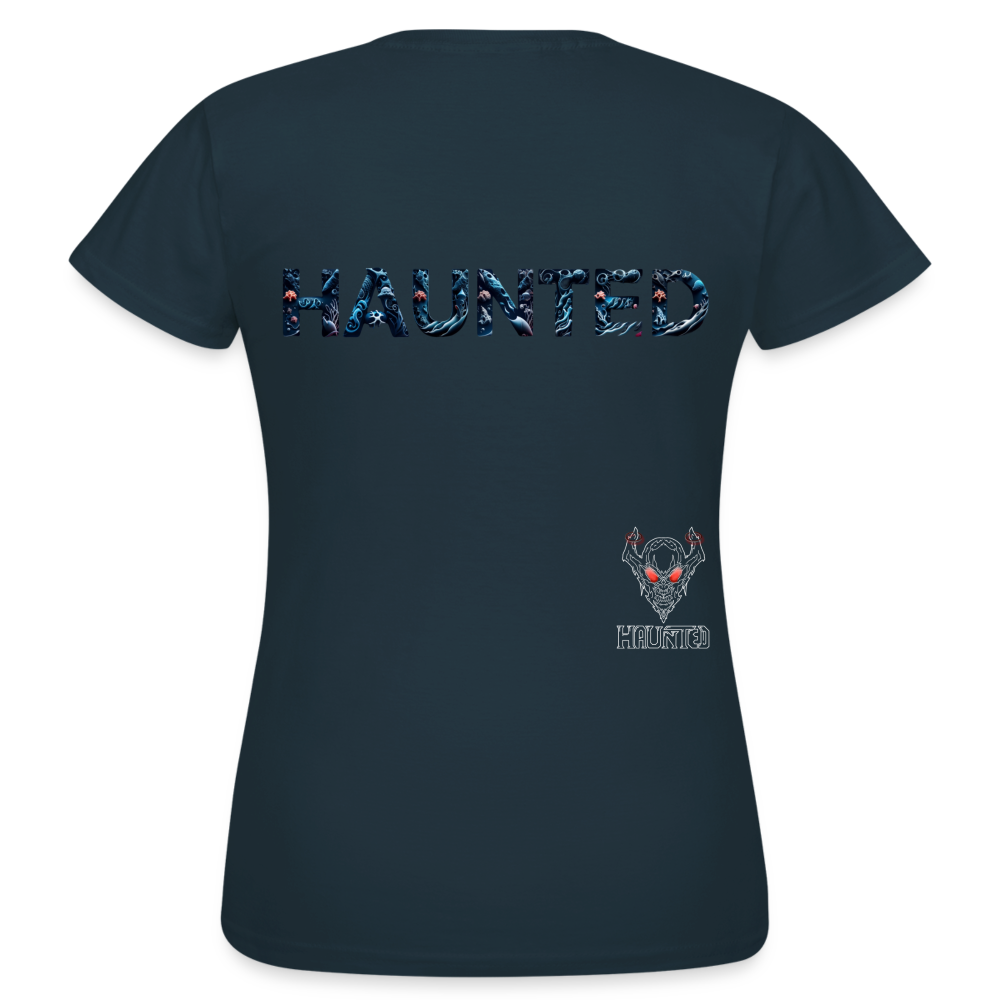 Women T-Shirt Abyssal Coral Glow - Navy