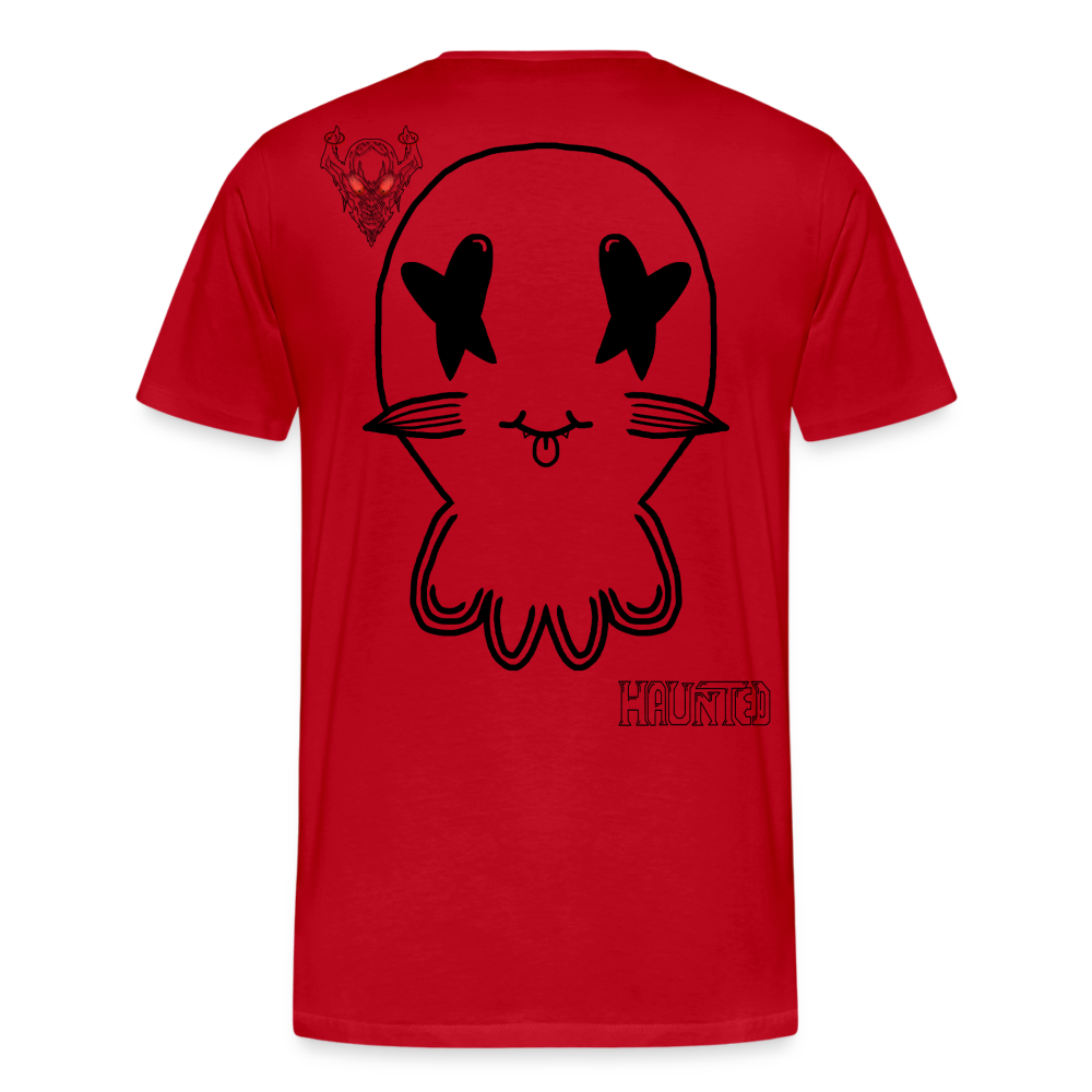 Man T-Shirt Ghost No Doodle Dark - Rot