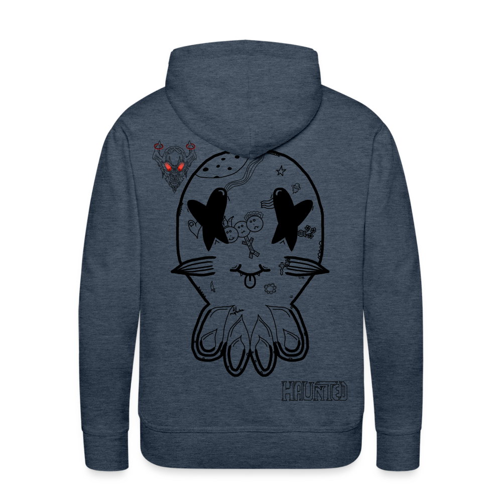 Man Hoodie Ghost Doodle Dark - Jeansblau