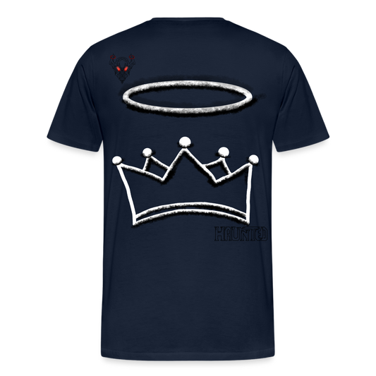 Man T-Shirt Crown and Ring Dark - Navy