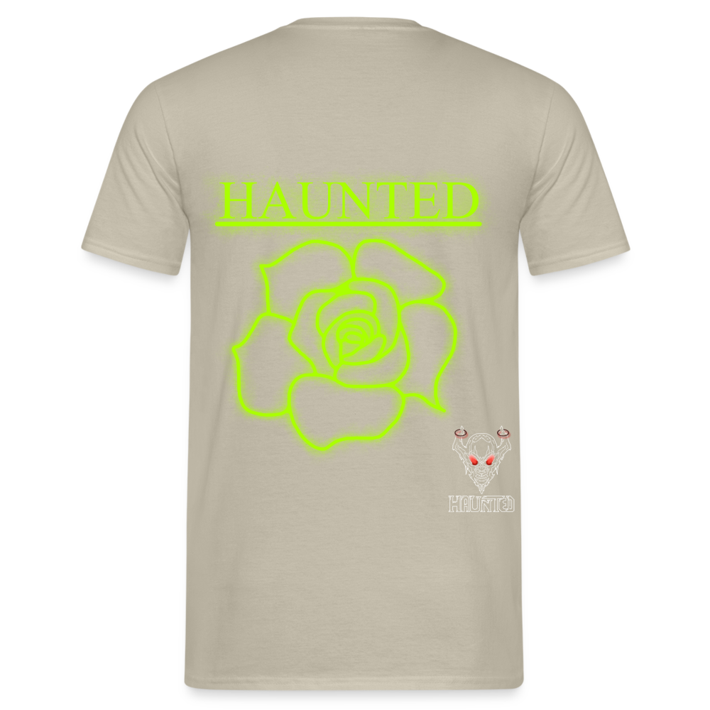 Men T-Shirt Poison Neon Rose - Sandbeige