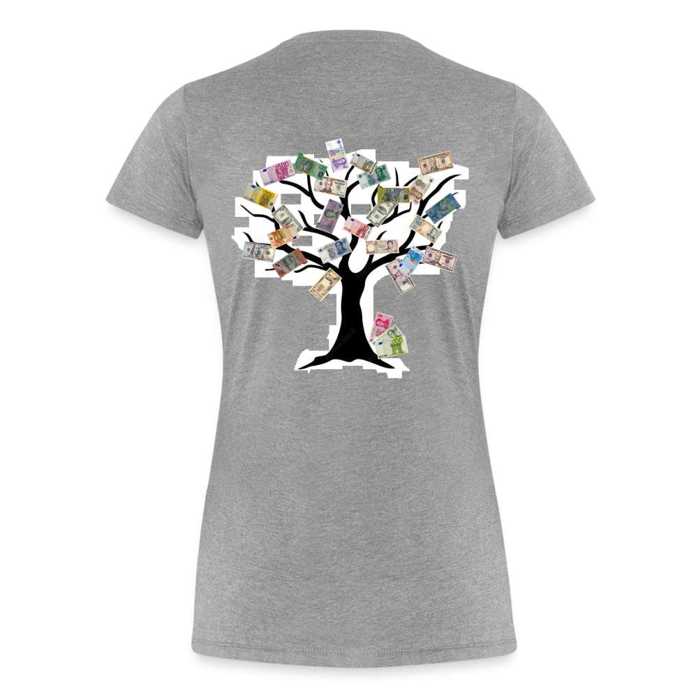 Women T-Shirt Money Tree - Grau meliert