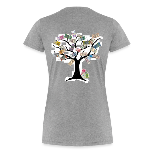 Women T-Shirt Money Tree - Grau meliert