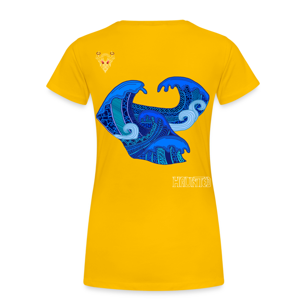 Woman T-Shirt Waves Light - Sonnengelb
