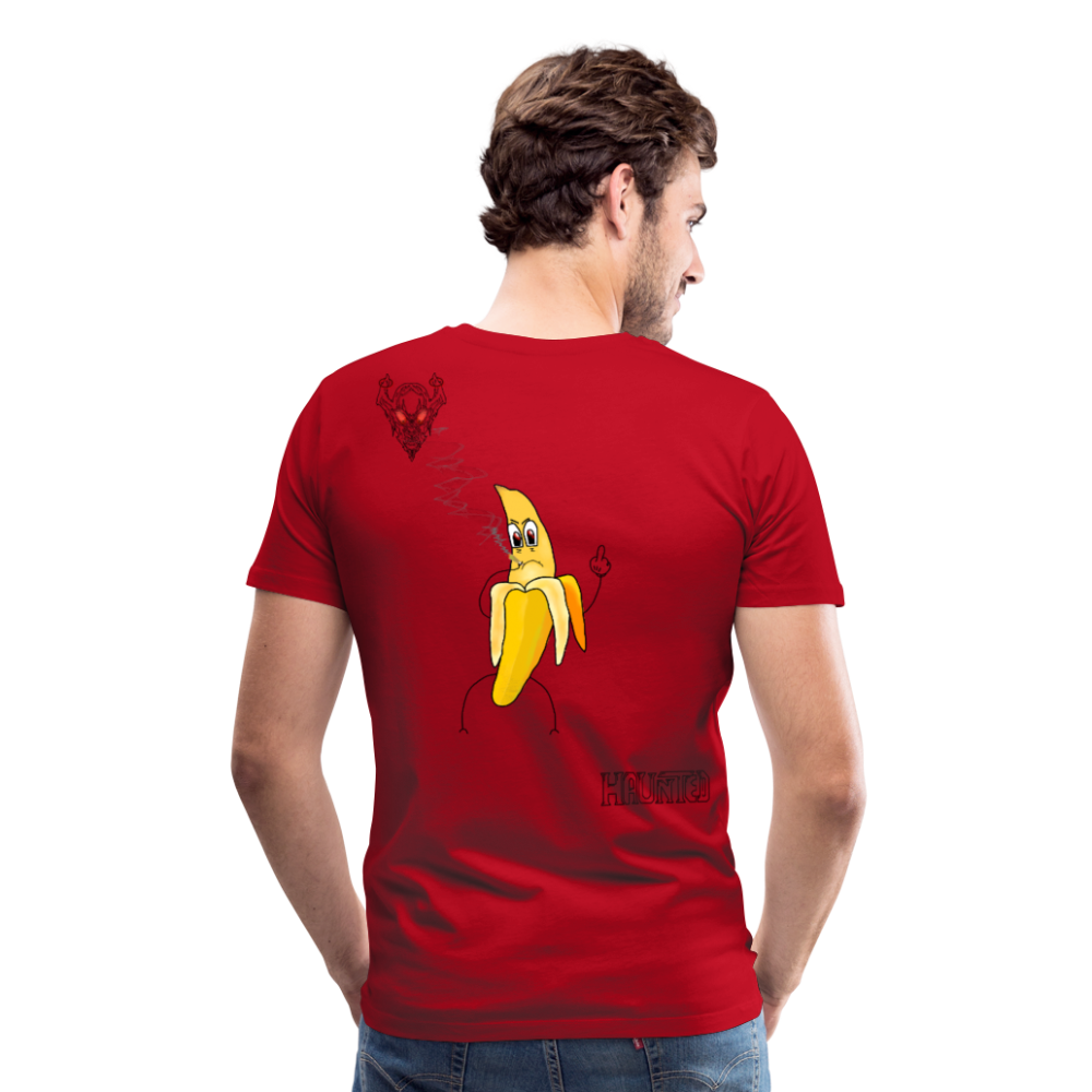 Man T-Shirt Pissed Bananna - Rot