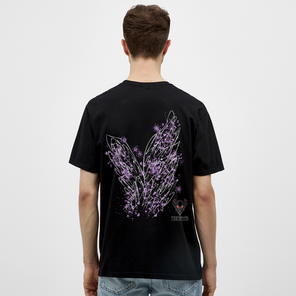 Men T-Shirt Light Purple Wings - Schwarz