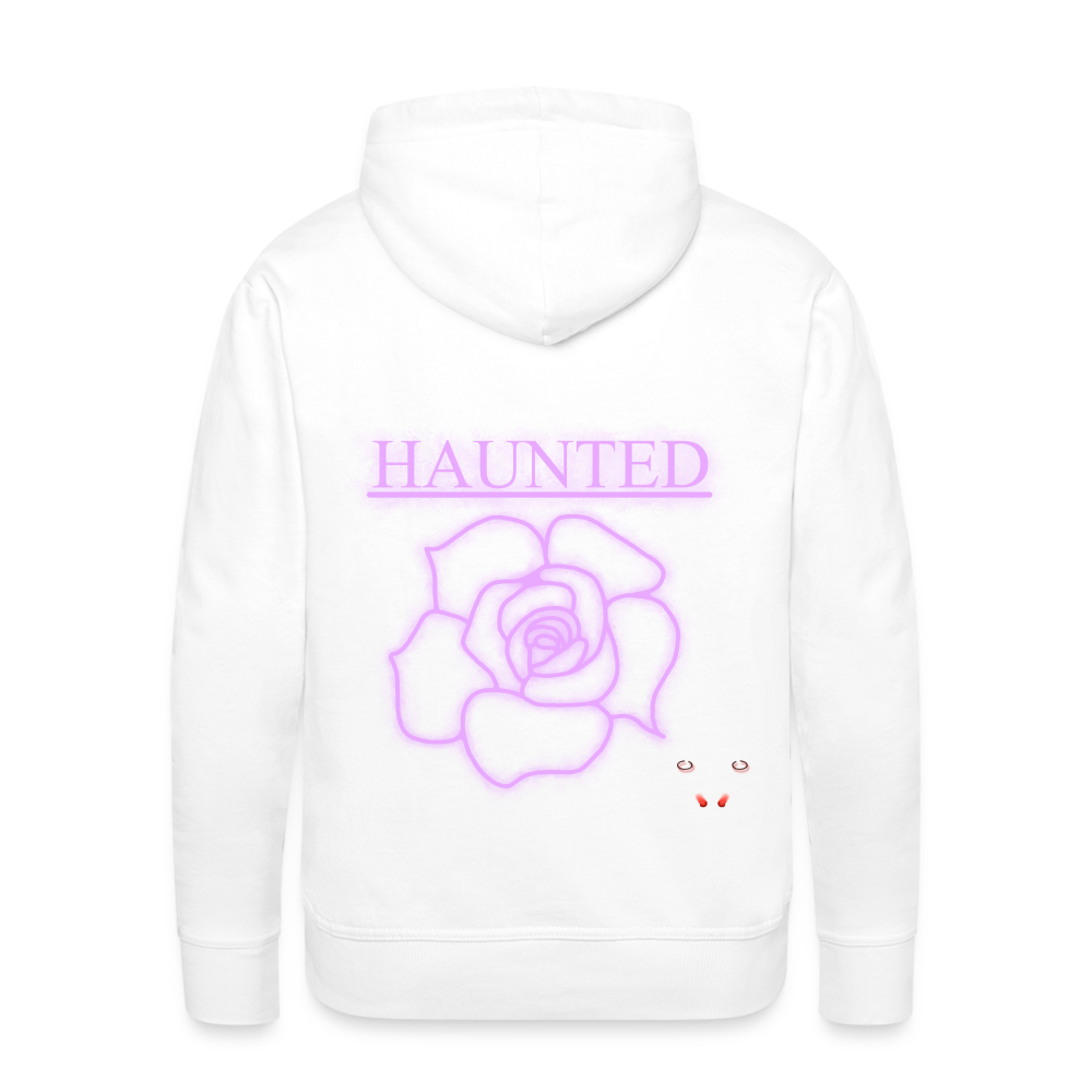 Men Hoodie Light Pink Neon Rose - Weiß