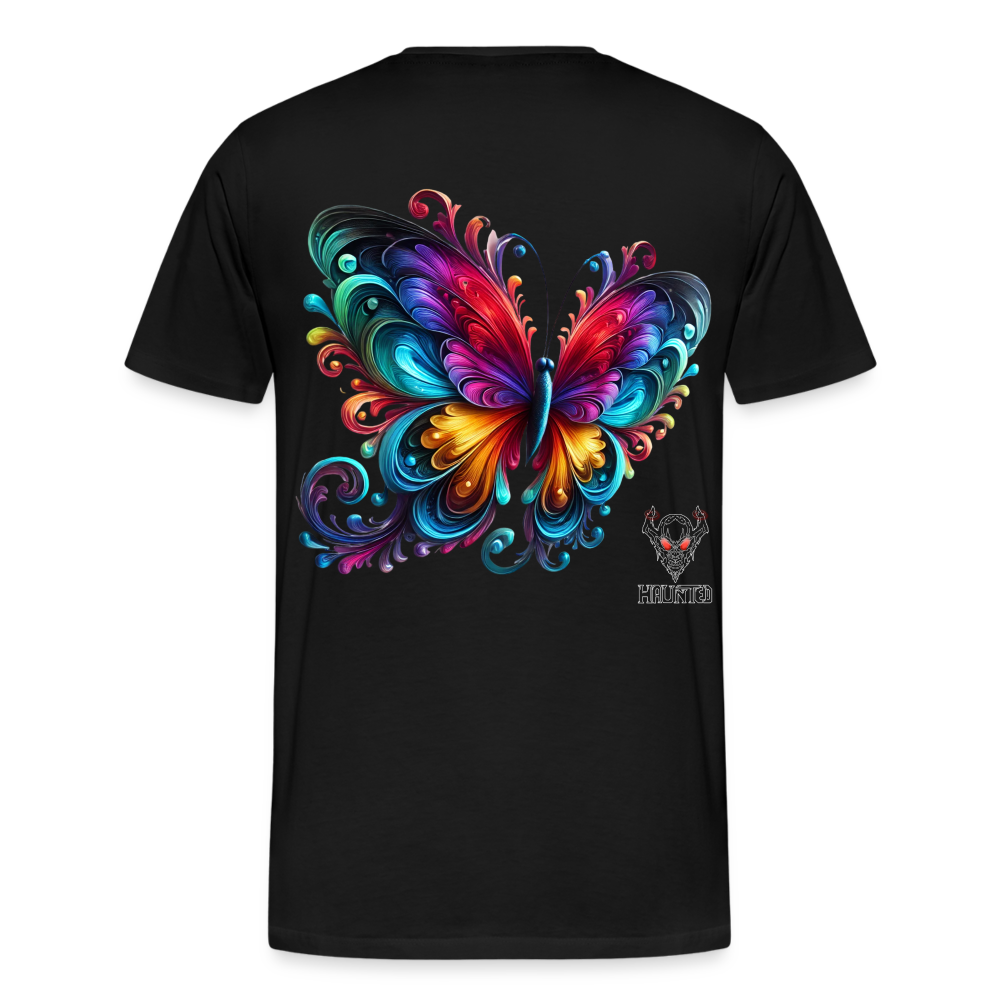 Men T-Shirt Radiant Butterfly Art - Schwarz