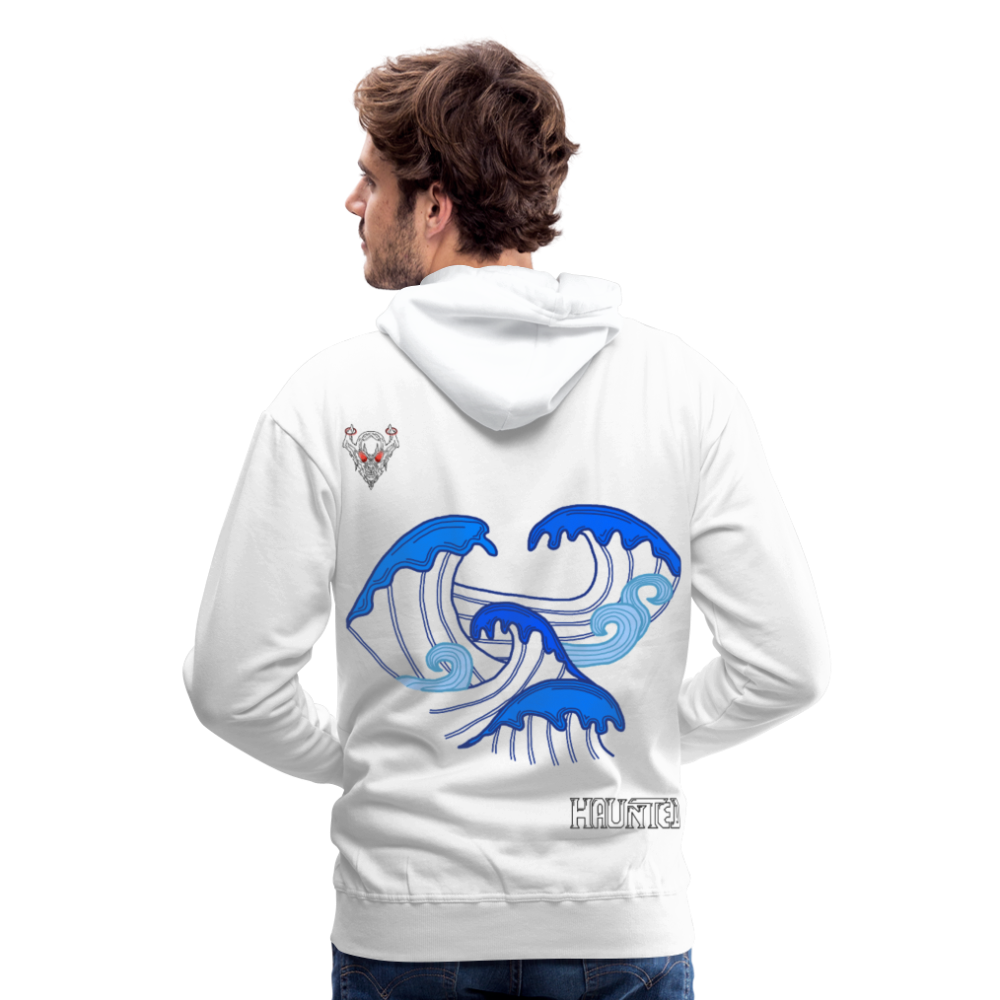 Men Hoodie Waves clean Dark - Weiß