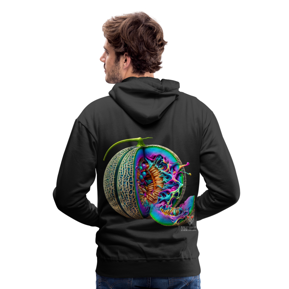 Men Hoodie Neon Melon Art - Schwarz