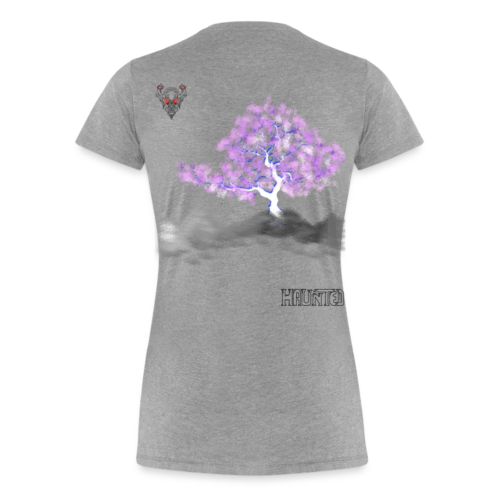 Woman T-Shirt Cherry Blossom - Grau meliert
