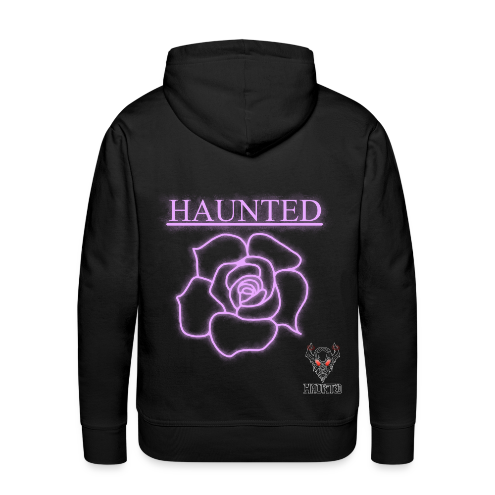 Men Hoodie Light Pink Neon Rose - Schwarz