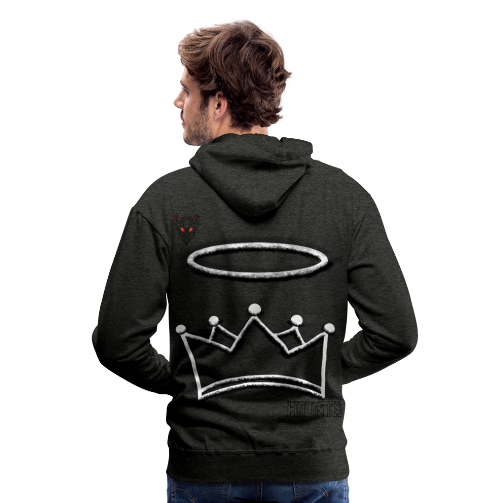 Man Hoodie Cown and Ring Dark - Anthrazit