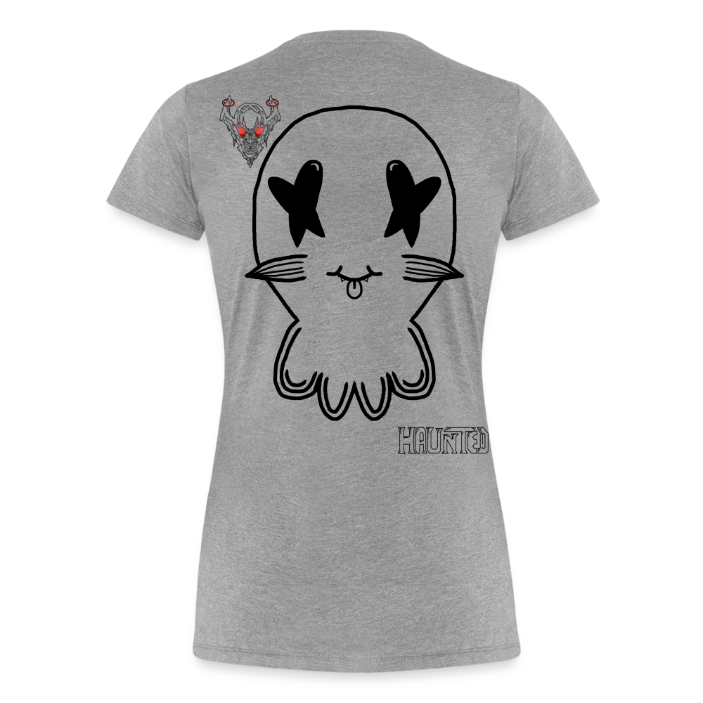Woman T-Shirt Ghost No Doodle Dark - Grau meliert
