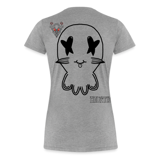 Woman T-Shirt Ghost No Doodle Dark - Grau meliert